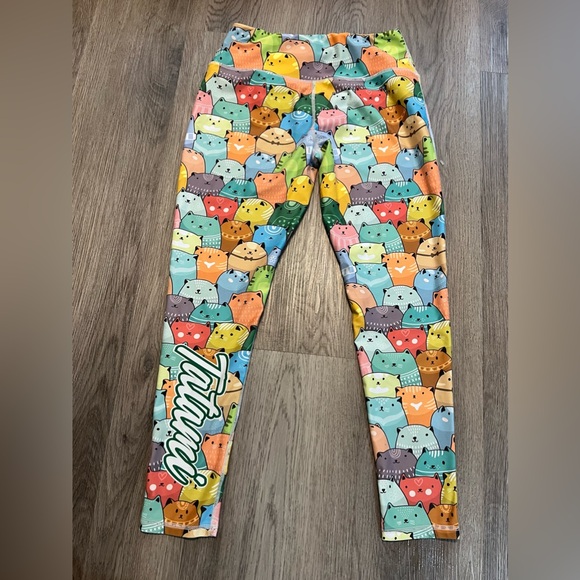 Tatami Funky fight wear leggings Cats colorful active wear Sz M - Picture 4 of 5
